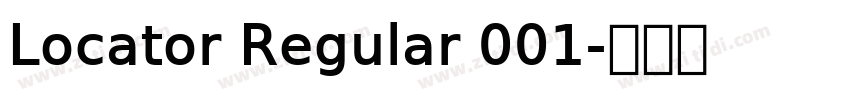 Locator Regular 001字体转换